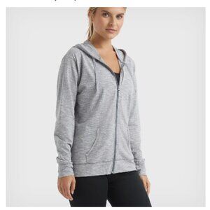 Hanes Women's Slub Jersey Full Zip Hoodie - S - NWT